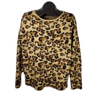 PHILOSOPHY Women's Cheetah Animal Print Sweater M